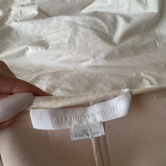 ALEXANDER WANG PLEATED CREAM TEXTURED MINI SKIRT - Picture 5 of 8